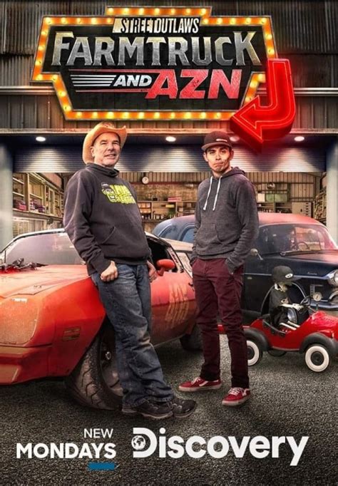 Farmtruck and azn - Farmtruck and AZN are synonymous with outlandish, crazy antics and wacky builds on Street Outlaws. Now our favorite duo is back to old tricks and on their next epic adventure: imagining, crafting, and racing their most epic builds yet.